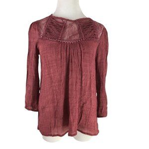 Altar'd‎ State Crepe Lace Hi-Lo Top - Size S